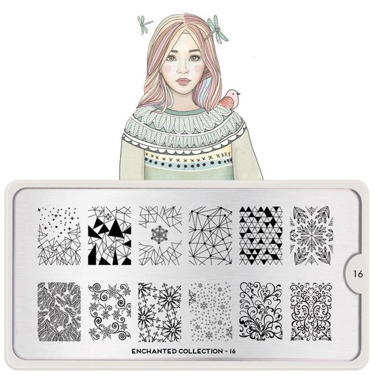 Enchanted 16-Stamping Nail Art Stencil-[stencil]-[manicure]-[image-plate]-MoYou London
