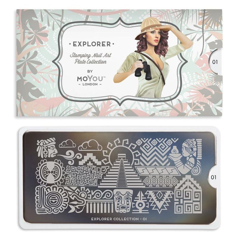 Explorer 01-Stamping Nail Art Stencil-[stencil]-[manicure]-[image-plate]-MoYou London