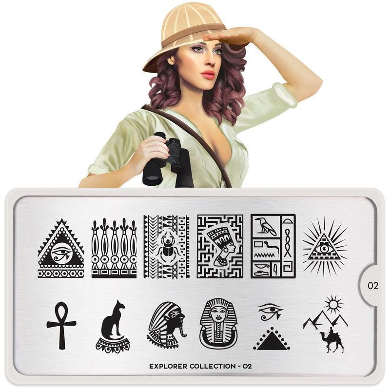 Explorer 02-Stamping Nail Art Stencil-[stencil]-[manicure]-[image-plate]-MoYou London