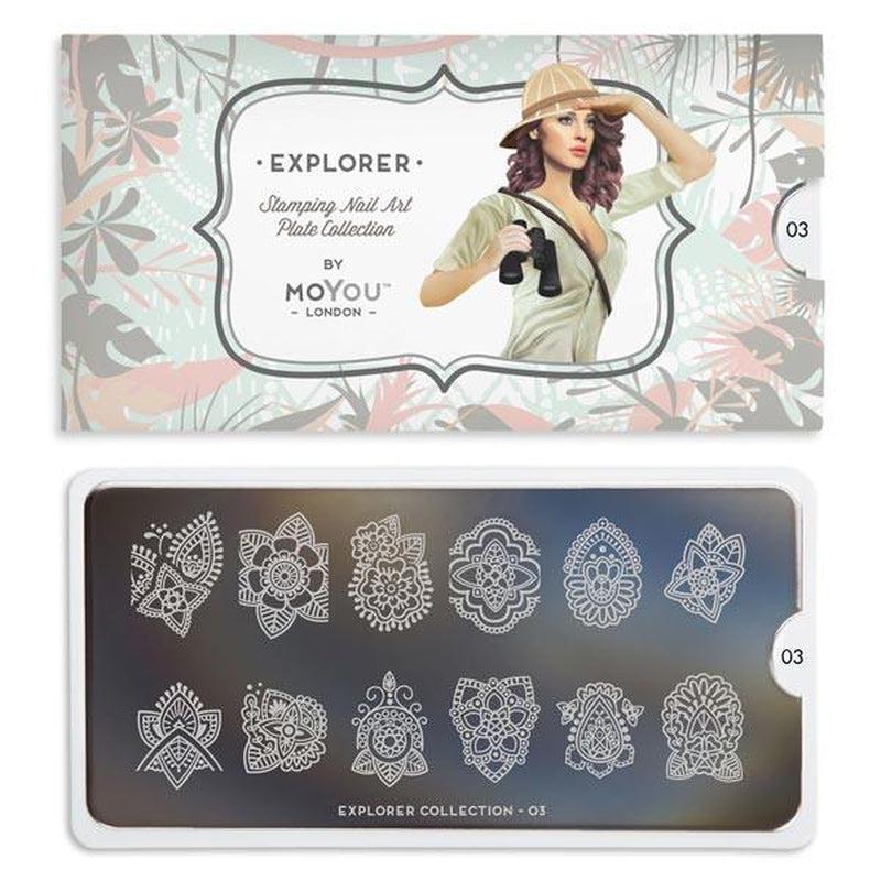 Explorer 03-Stamping Nail Art Stencil-[stencil]-[manicure]-[image-plate]-MoYou London