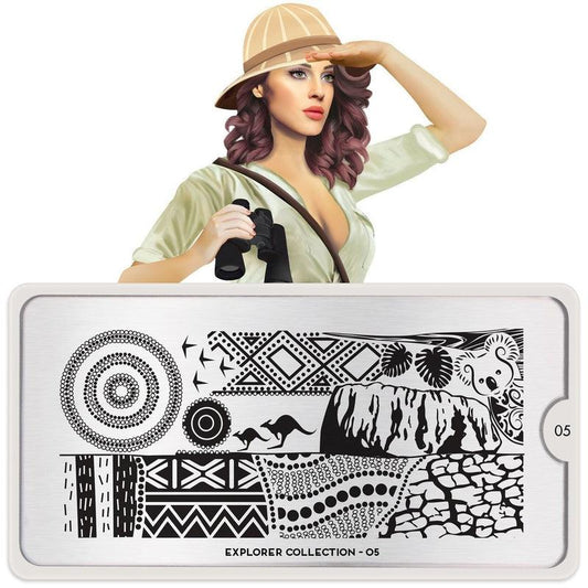 Explorer 05-Stamping Nail Art Stencil-[stencil]-[manicure]-[image-plate]-MoYou London
