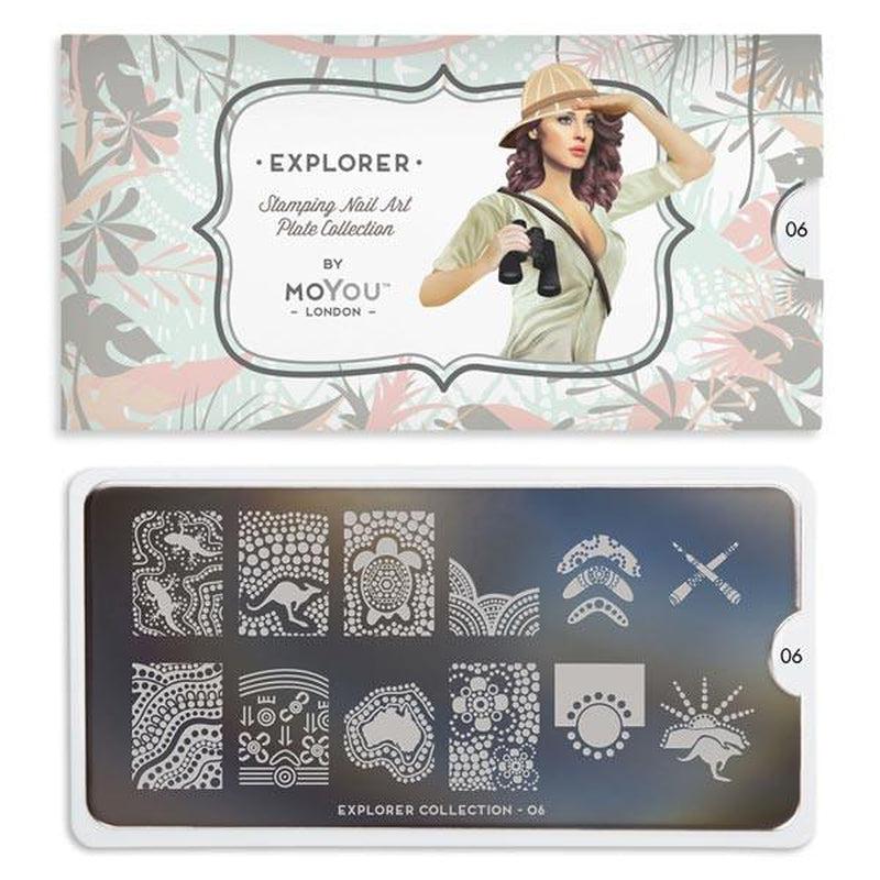 Explorer 06-Stamping Nail Art Stencil-[stencil]-[manicure]-[image-plate]-MoYou London
