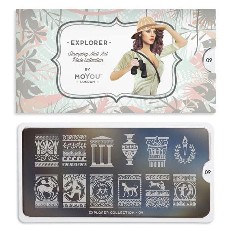 Explorer 09-Stamping Nail Art Stencil-[stencil]-[manicure]-[image-plate]-MoYou London