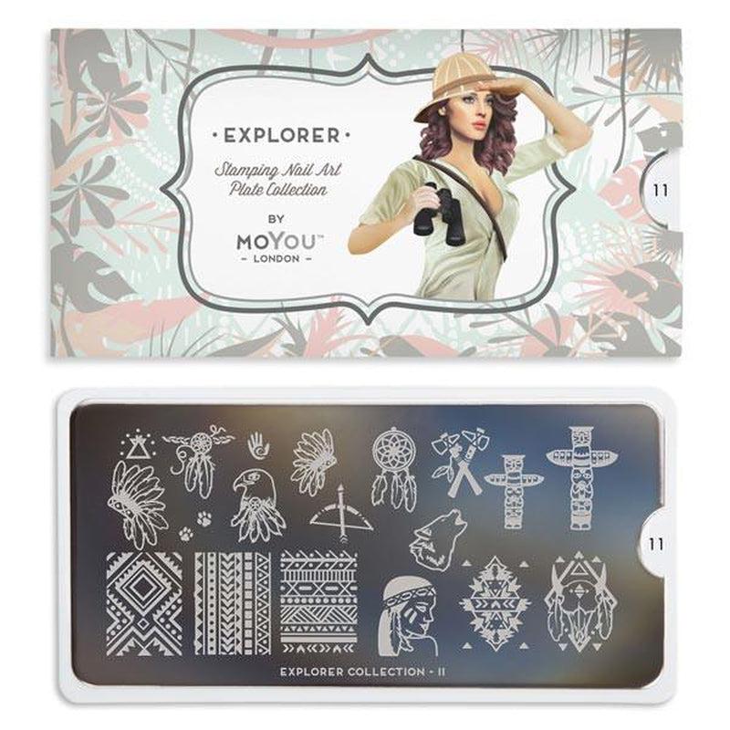 Explorer 11-Stamping Nail Art Stencil-[stencil]-[manicure]-[image-plate]-MoYou London