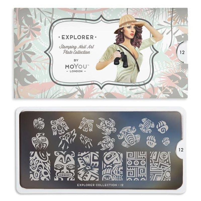 Explorer 12-Stamping Nail Art Stencil-[stencil]-[manicure]-[image-plate]-MoYou London