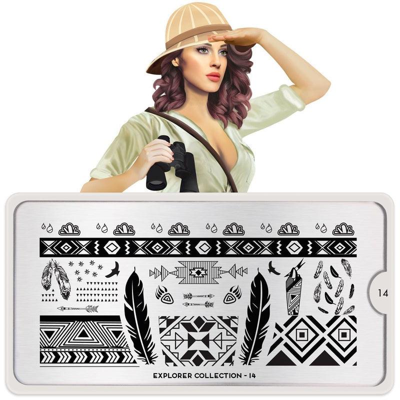 Explorer 14-Stamping Nail Art Stencil-[stencil]-[manicure]-[image-plate]-MoYou London