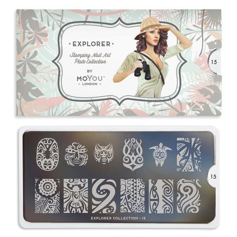 Explorer 15-Stamping Nail Art Stencil-[stencil]-[manicure]-[image-plate]-MoYou London