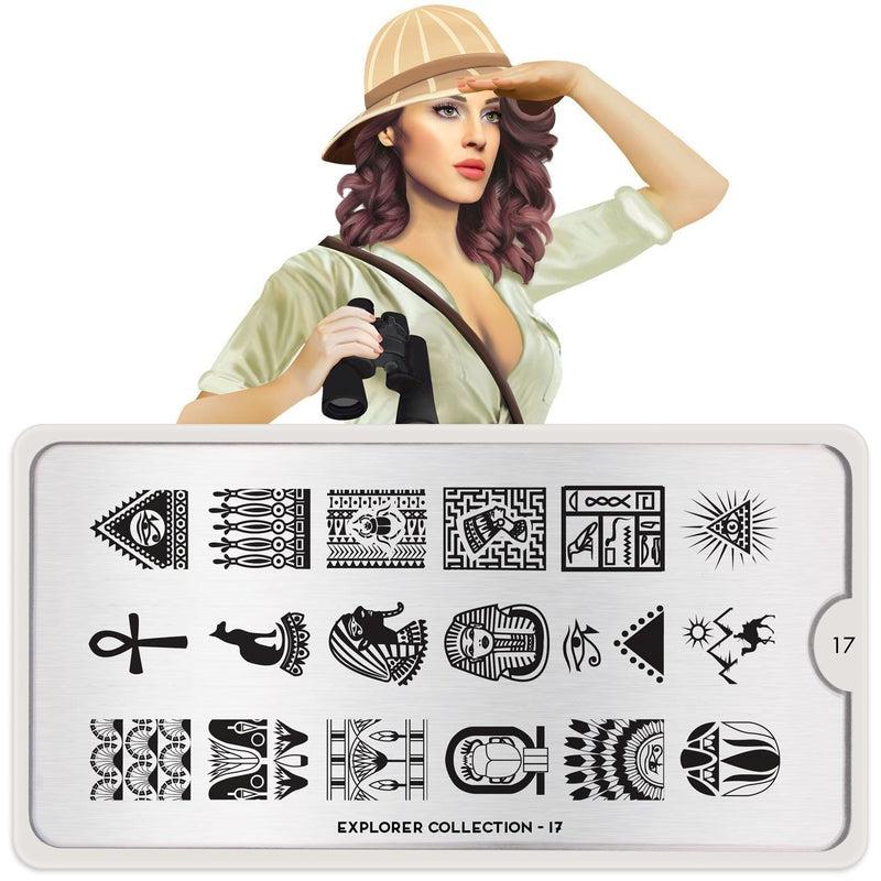 Explorer 17-Stamping Nail Art Stencil-[stencil]-[manicure]-[image-plate]-MoYou London