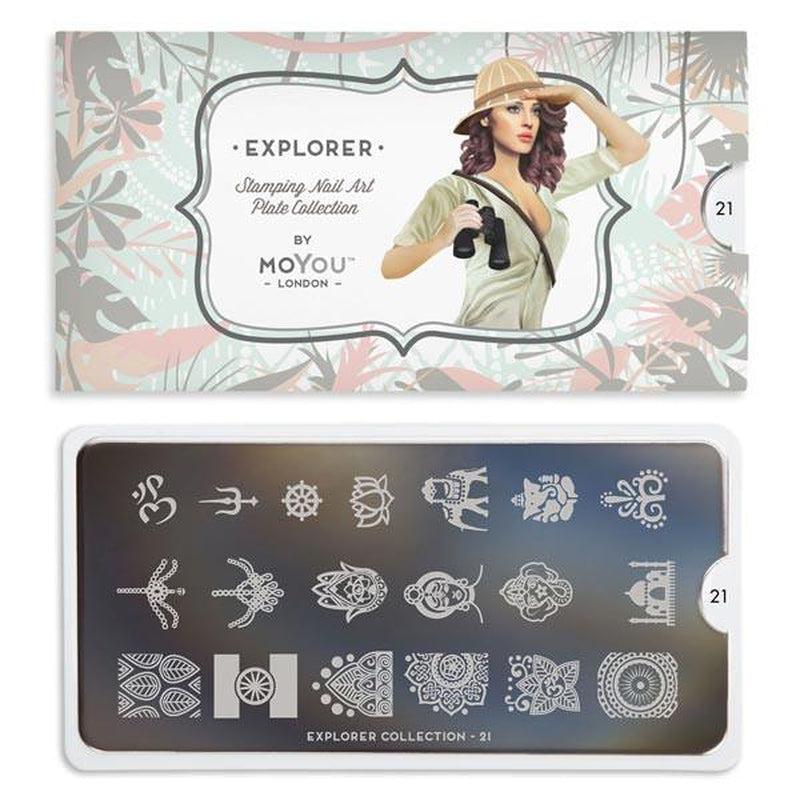 Explorer 21-Stamping Nail Art Stencil-[stencil]-[manicure]-[image-plate]-MoYou London