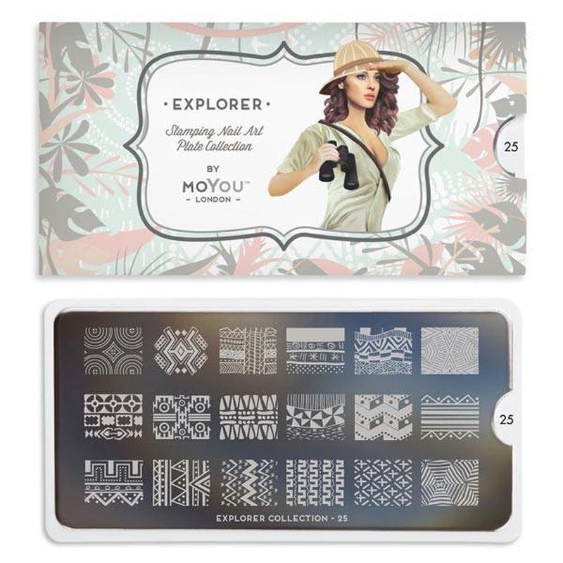 Explorer 25-Stamping Nail Art Stencil-[stencil]-[manicure]-[image-plate]-MoYou London