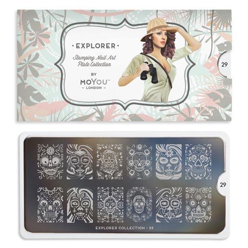 Explorer 29-Stamping Nail Art Stencil-[stencil]-[manicure]-[image-plate]-MoYou London