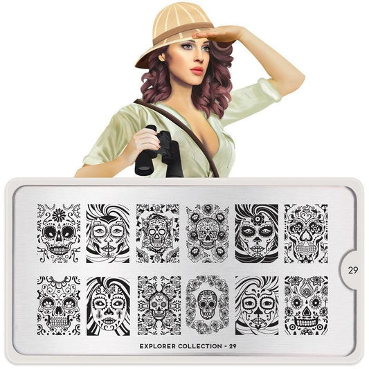 Explorer 29-Stamping Nail Art Stencil-[stencil]-[manicure]-[image-plate]-MoYou London