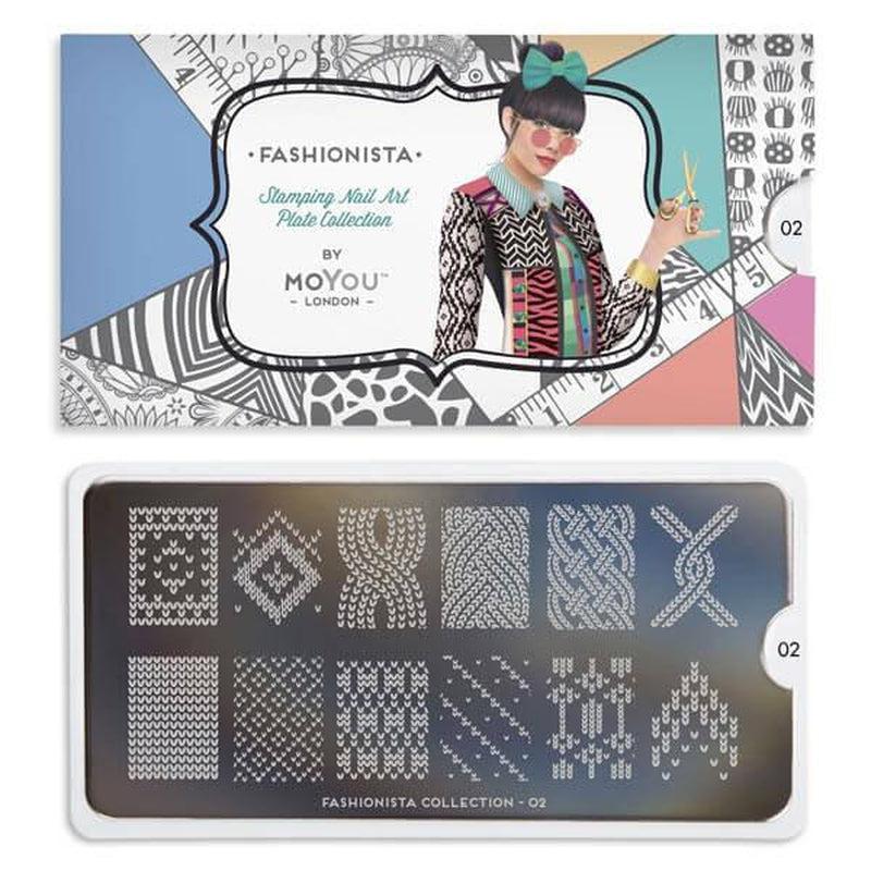 Fashionista 02-Stamping Nail Art Stencil-[stencil]-[manicure]-[image-plate]-MoYou London