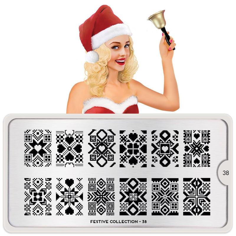 Festive 38-Stamping Nail Art Stencils-[stencil]-[manicure]-[image-plate]-MoYou London