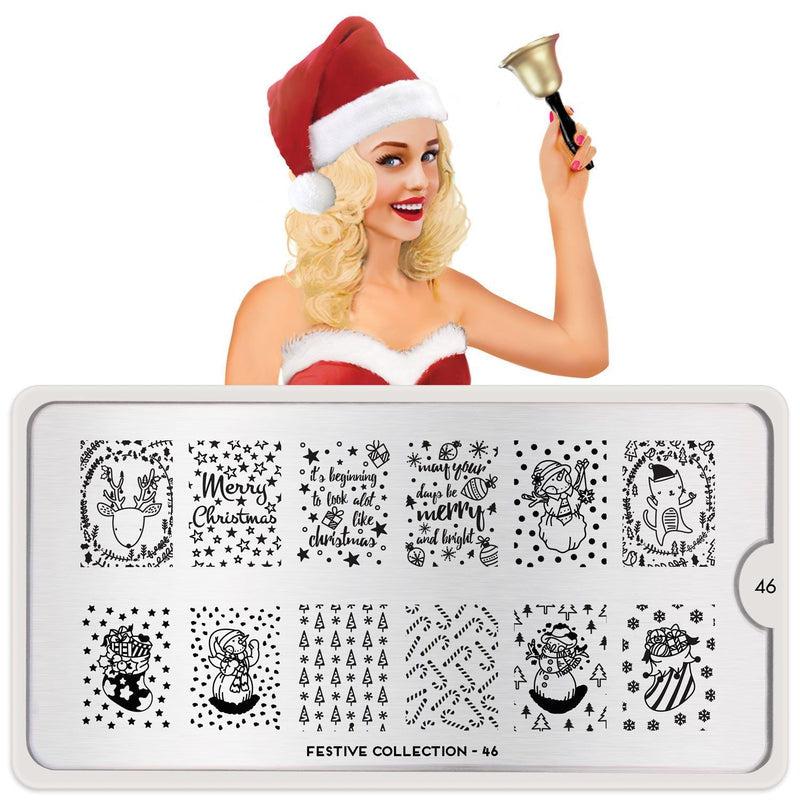 Festive 46-Stamping Nail Art Stencils-[stencil]-[manicure]-[image-plate]-MoYou London