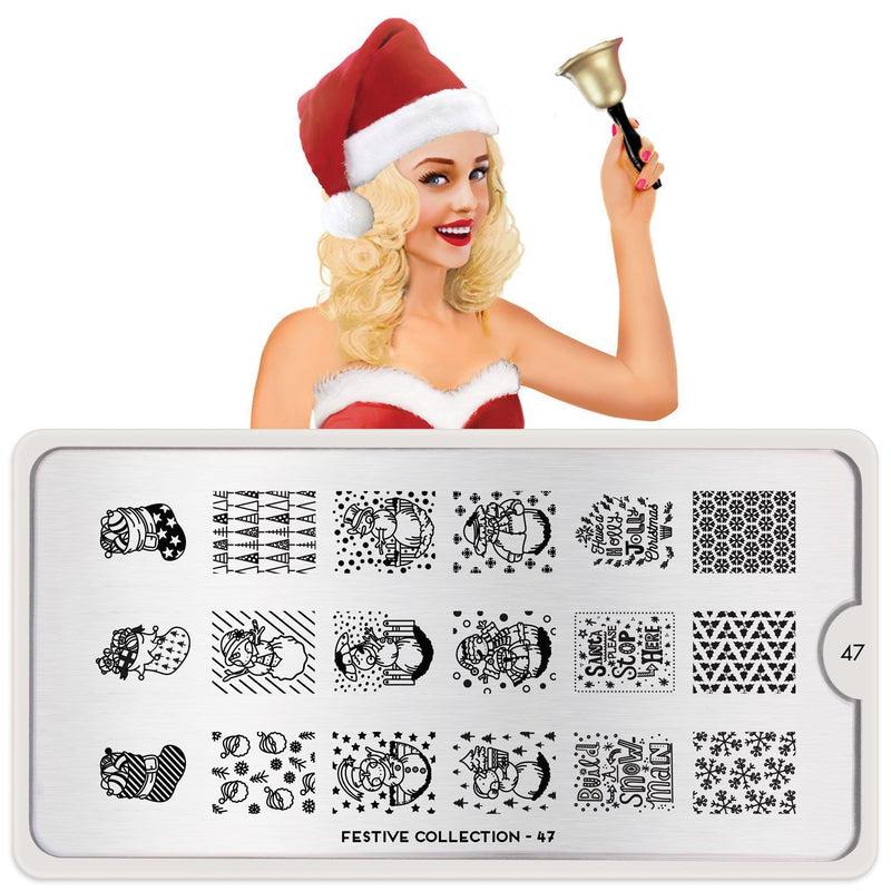 Festive 47-Stamping Nail Art Stencils-[stencil]-[manicure]-[image-plate]-MoYou London