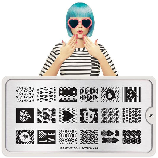 Festive 49-Stamping Nail Art Stencils-[stencil]-[manicure]-[image-plate]-MoYou London