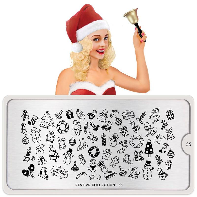 Festive 55-Stamping Nail Art Stencils-[stencil]-[manicure]-[image-plate]-MoYou London