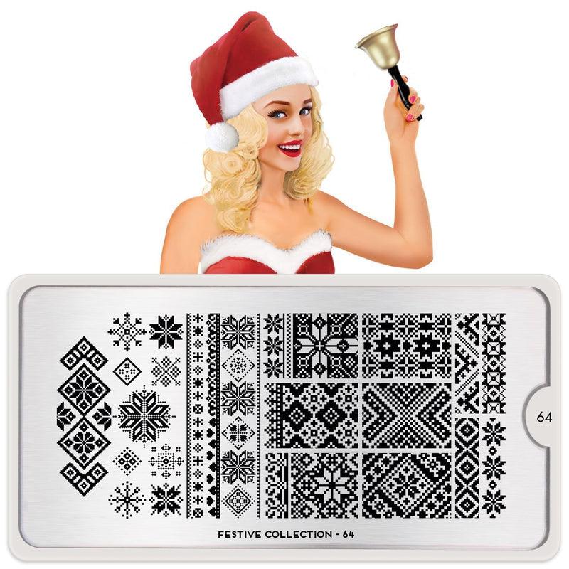 Festive 64-Stamping Nail Art Stencils-[stencil]-[manicure]-[image-plate]-MoYou London