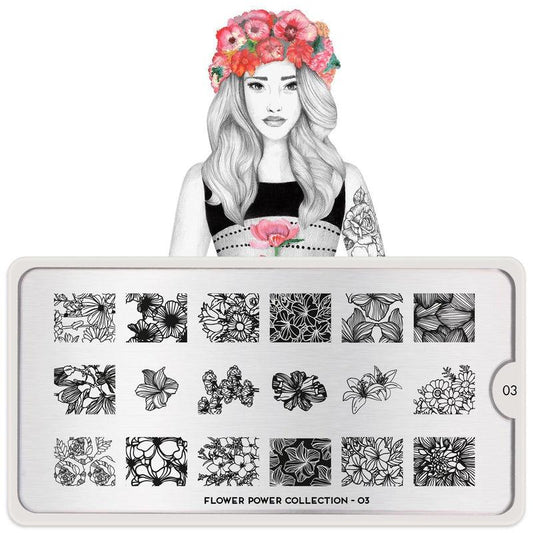 Flower Power 03-Stamping Nail Art Stencil-[stencil]-[manicure]-[image-plate]-MoYou London