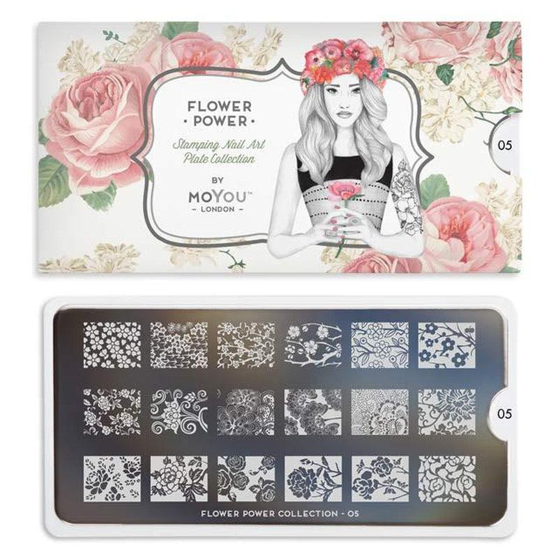 Flower Power 05-Stamping Nail Art Stencil-[stencil]-[manicure]-[image-plate]-MoYou London