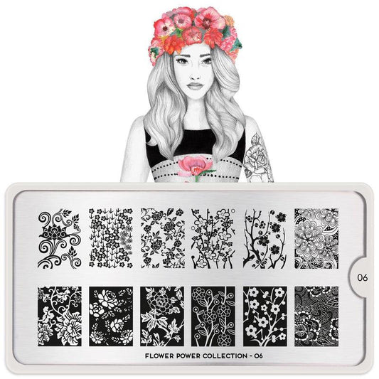 Flower Power 06-Stamping Nail Art Stencil-[stencil]-[manicure]-[image-plate]-MoYou London
