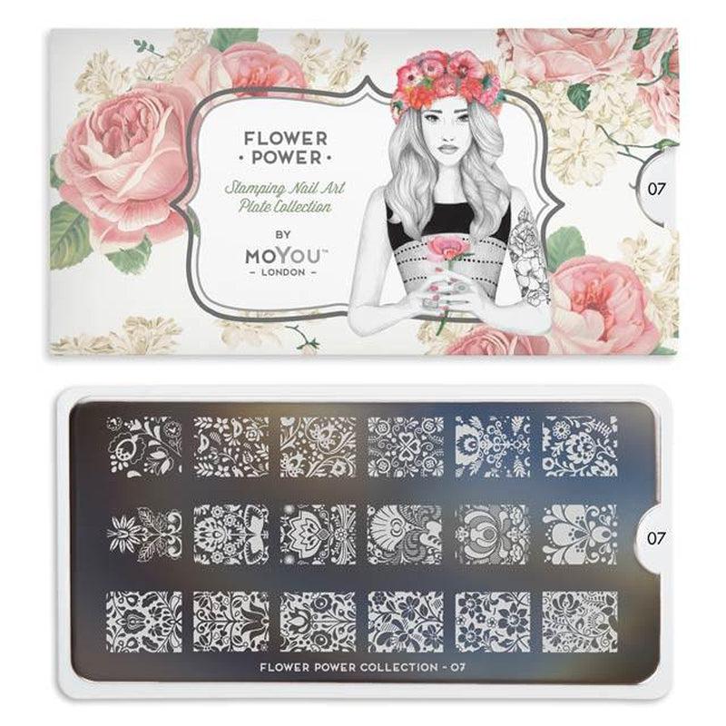 Flower Power 07-Stamping Nail Art Stencil-[stencil]-[manicure]-[image-plate]-MoYou London