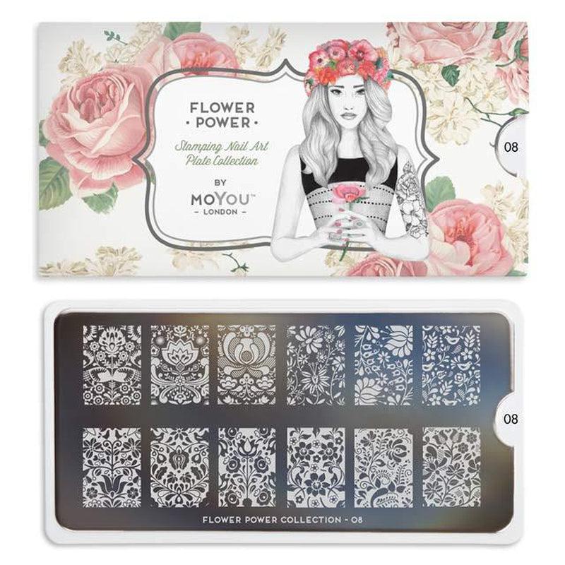 Flower Power 08-Stamping Nail Art Stencil-[stencil]-[manicure]-[image-plate]-MoYou London