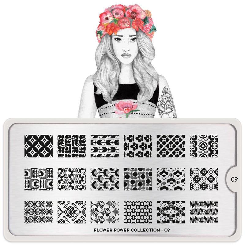 Flower Power 09-Stamping Nail Art Stencil-[stencil]-[manicure]-[image-plate]-MoYou London