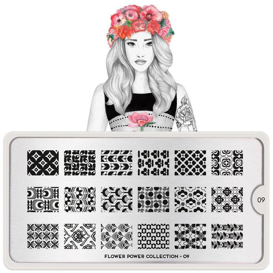 Flower Power 09-Stamping Nail Art Stencil-[stencil]-[manicure]-[image-plate]-MoYou London
