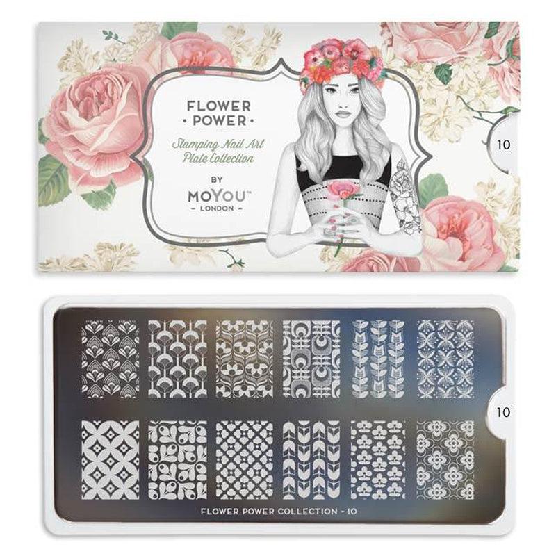 Flower Power 10-Stamping Nail Art Stencil-[stencil]-[manicure]-[image-plate]-MoYou London