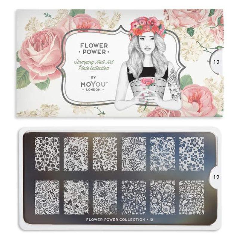 Flower Power 12-Stamping Nail Art Stencil-[stencil]-[manicure]-[image-plate]-MoYou London