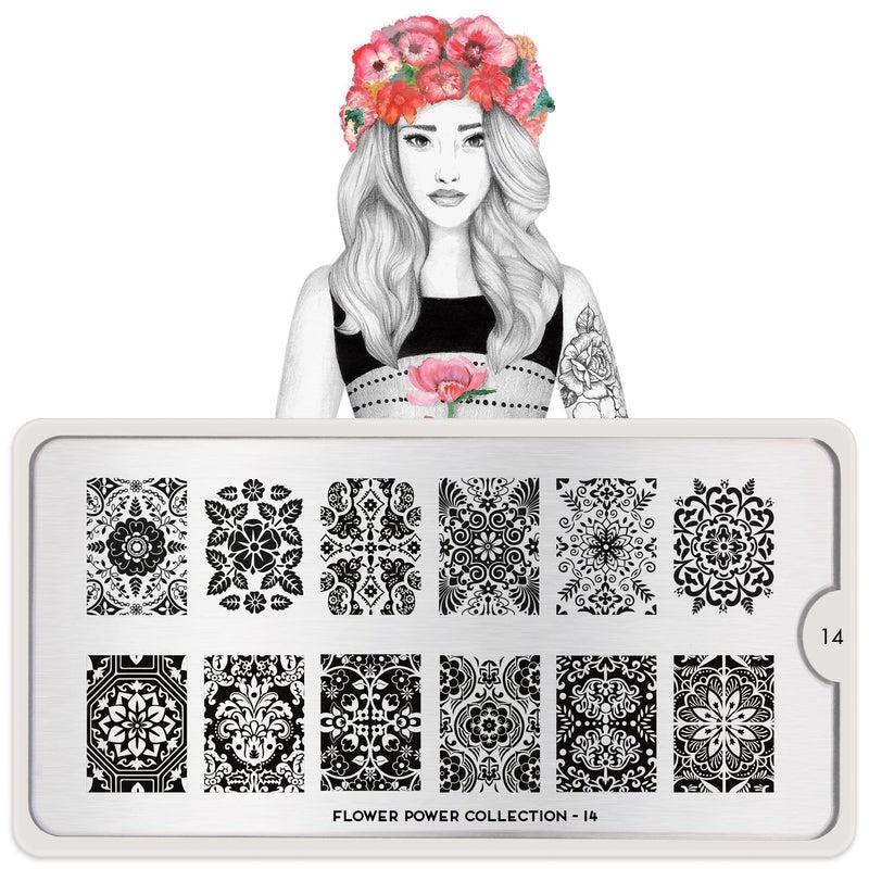 Flower Power 14-Stamping Nail Art Stencil-[stencil]-[manicure]-[image-plate]-MoYou London