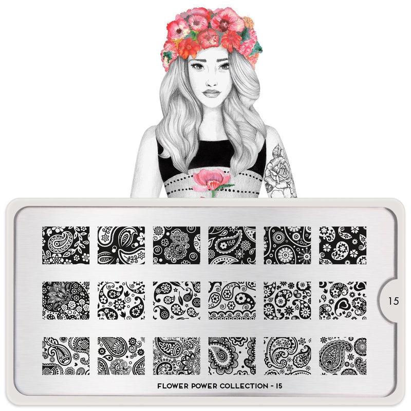 Flower Power 15-Stamping Nail Art Stencil-[stencil]-[manicure]-[image-plate]-MoYou London