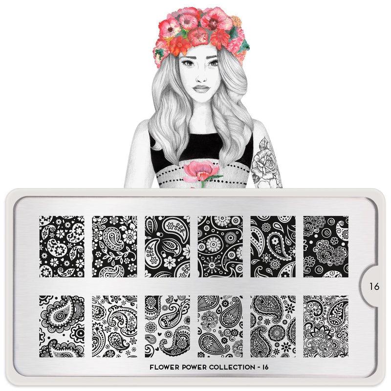 Flower Power 16-Stamping Nail Art Stencil-[stencil]-[manicure]-[image-plate]-MoYou London