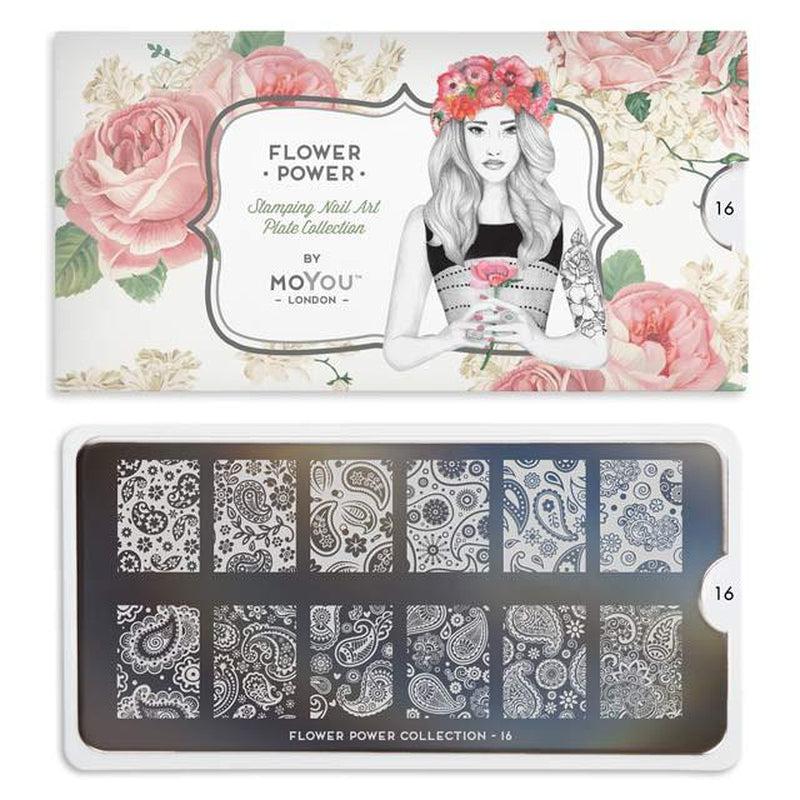 Flower Power 16-Stamping Nail Art Stencil-[stencil]-[manicure]-[image-plate]-MoYou London