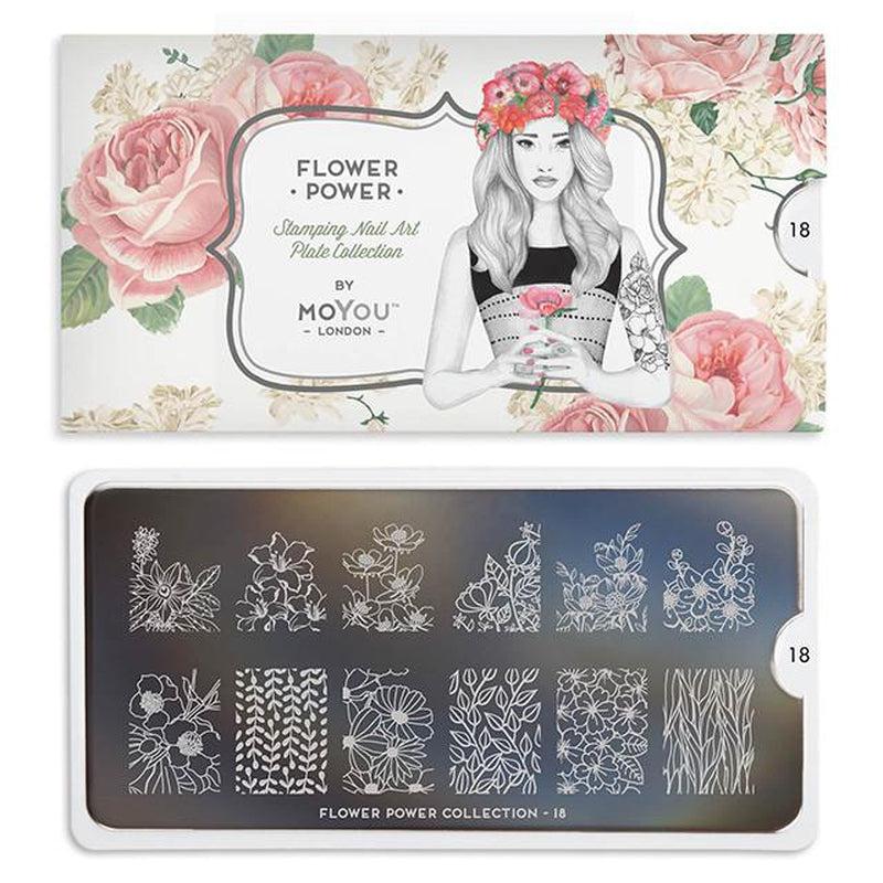 Flower Power 18-Stamping Nail Art Stencil-[stencil]-[manicure]-[image-plate]-MoYou London