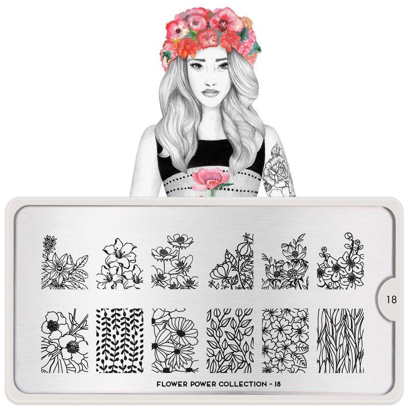 Flower Power 18-Stamping Nail Art Stencil-[stencil]-[manicure]-[image-plate]-MoYou London