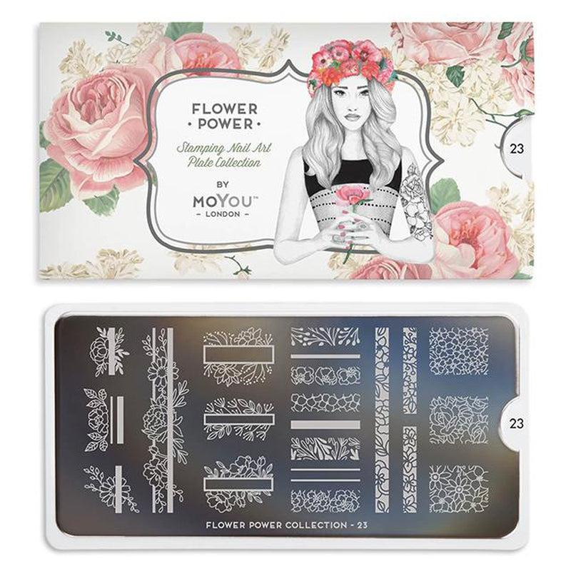 Flower Power 23-Stamping Nail Art Stencil-[stencil]-[manicure]-[image-plate]-MoYou London