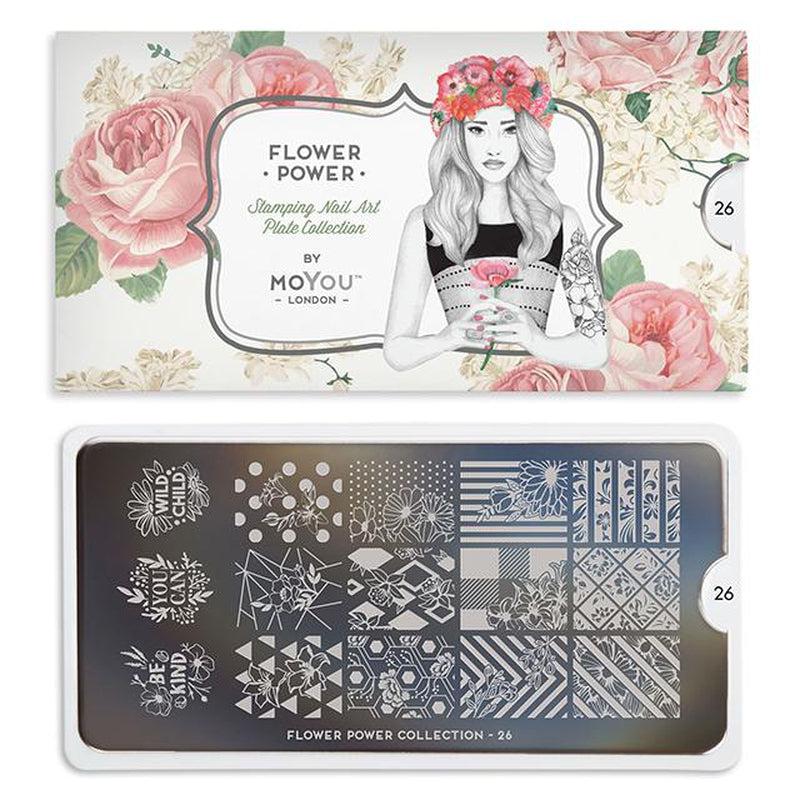 Flower Power 26-Stamping Nail Art Stencil-[stencil]-[manicure]-[image-plate]-MoYou London