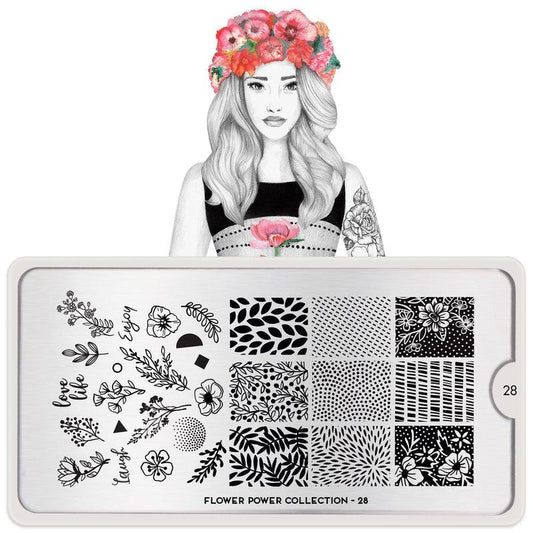 Flower Power 28-Stamping Nail Art Stencil-[stencil]-[manicure]-[image-plate]-MoYou London