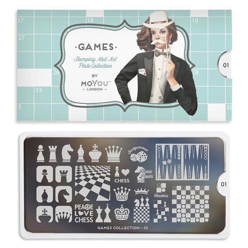 Games 01-Stamping Nail Art Stencil-[stencil]-[manicure]-[image-plate]-MoYou London