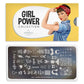 Girl Power 01-Stamping Nail Art Stencil-[stencil]-[manicure]-[image-plate]-MoYou London