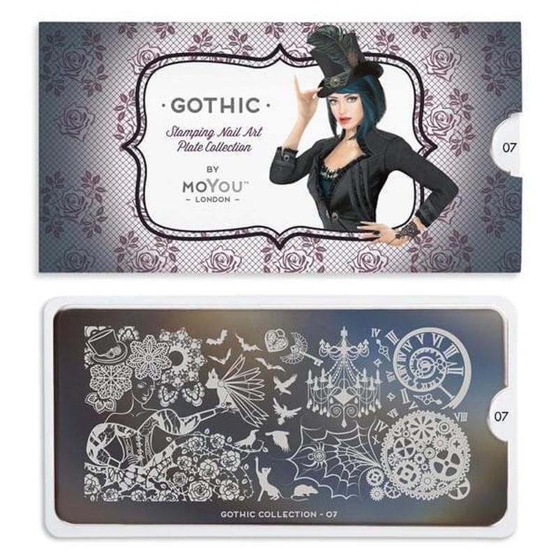 Gothic 07-Stamping Nail Art Stencil-[stencil]-[manicure]-[image-plate]-MoYou London