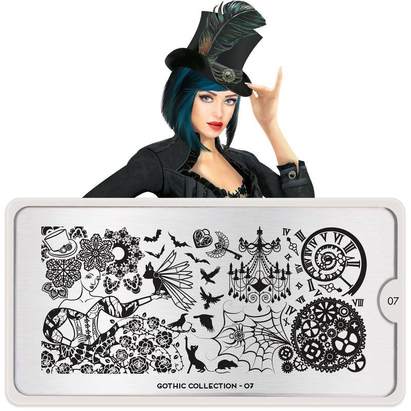 Gothic 07-Stamping Nail Art Stencil-[stencil]-[manicure]-[image-plate]-MoYou London