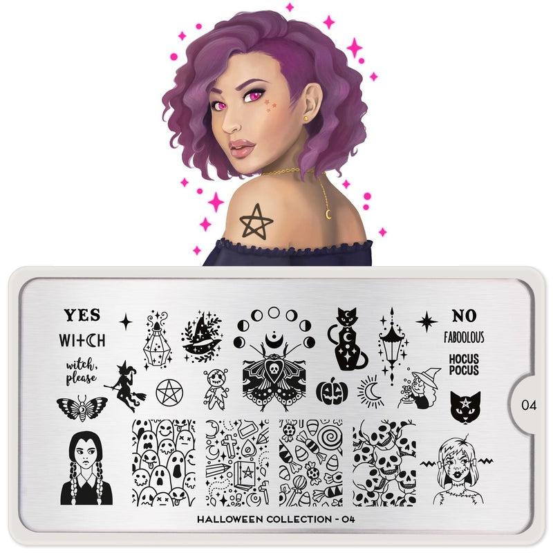 Halloween 04-Stamping Nail Art Stencil-[stencil]-[manicure]-[image-plate]-MoYou London