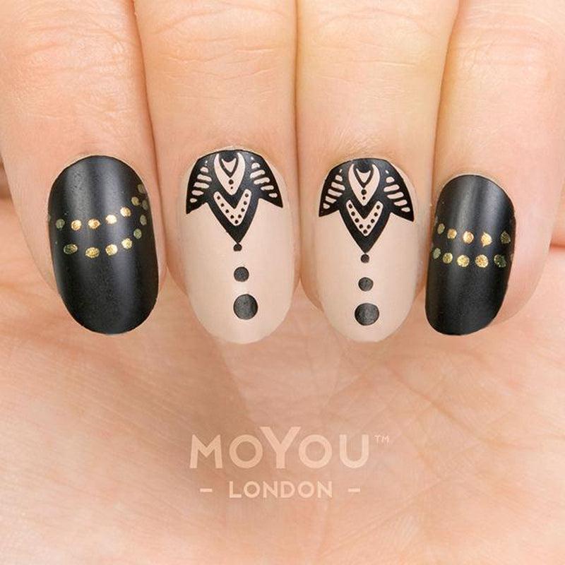 Halloween nails: Probelle Textured black with henna tattoos – Mari's Nail  Polish Blog