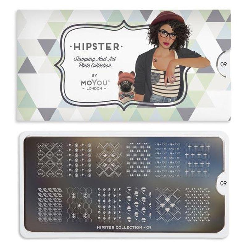 Hipster 09-Stamping Nail Art Stencil-[stencil]-[manicure]-[image-plate]-MoYou London