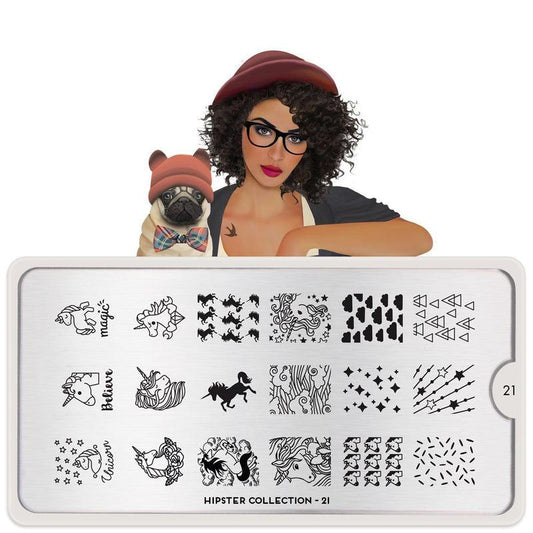 Hipster 21-Stamping Nail Art Stencil-[stencil]-[manicure]-[image-plate]-MoYou London