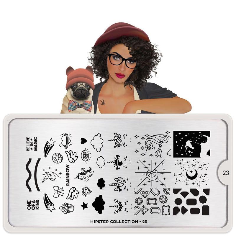 Hipster 23-Stamping Nail Art Stencil-[stencil]-[manicure]-[image-plate]-MoYou London